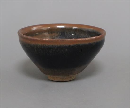 A Chinese Xian type Hares fur bowl height 7.5cm